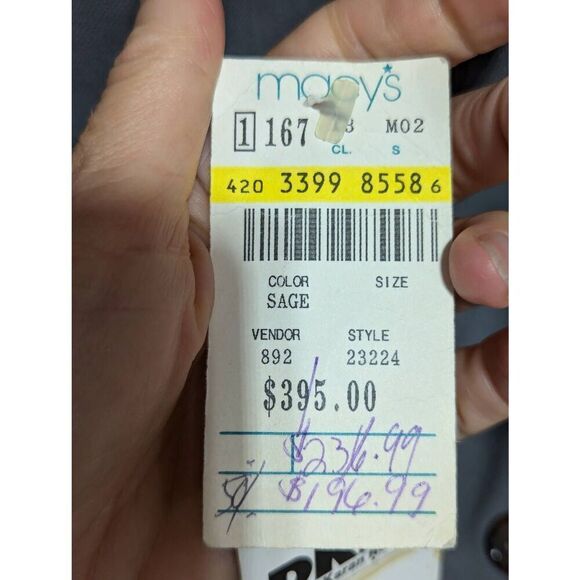 DKNY Women's Green Solid Pure Wool Blazer Jacket & Pencil Skirt Suit Set Size 10 - Picture 9 of 9